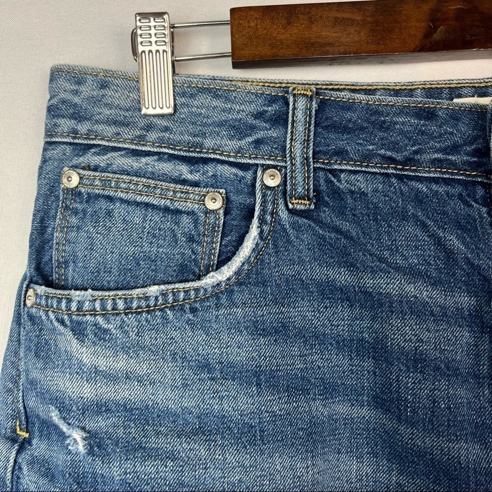 Zara TRF Vintage Collection Button Fly Denim Shorts 8 - Picture 3 of 4